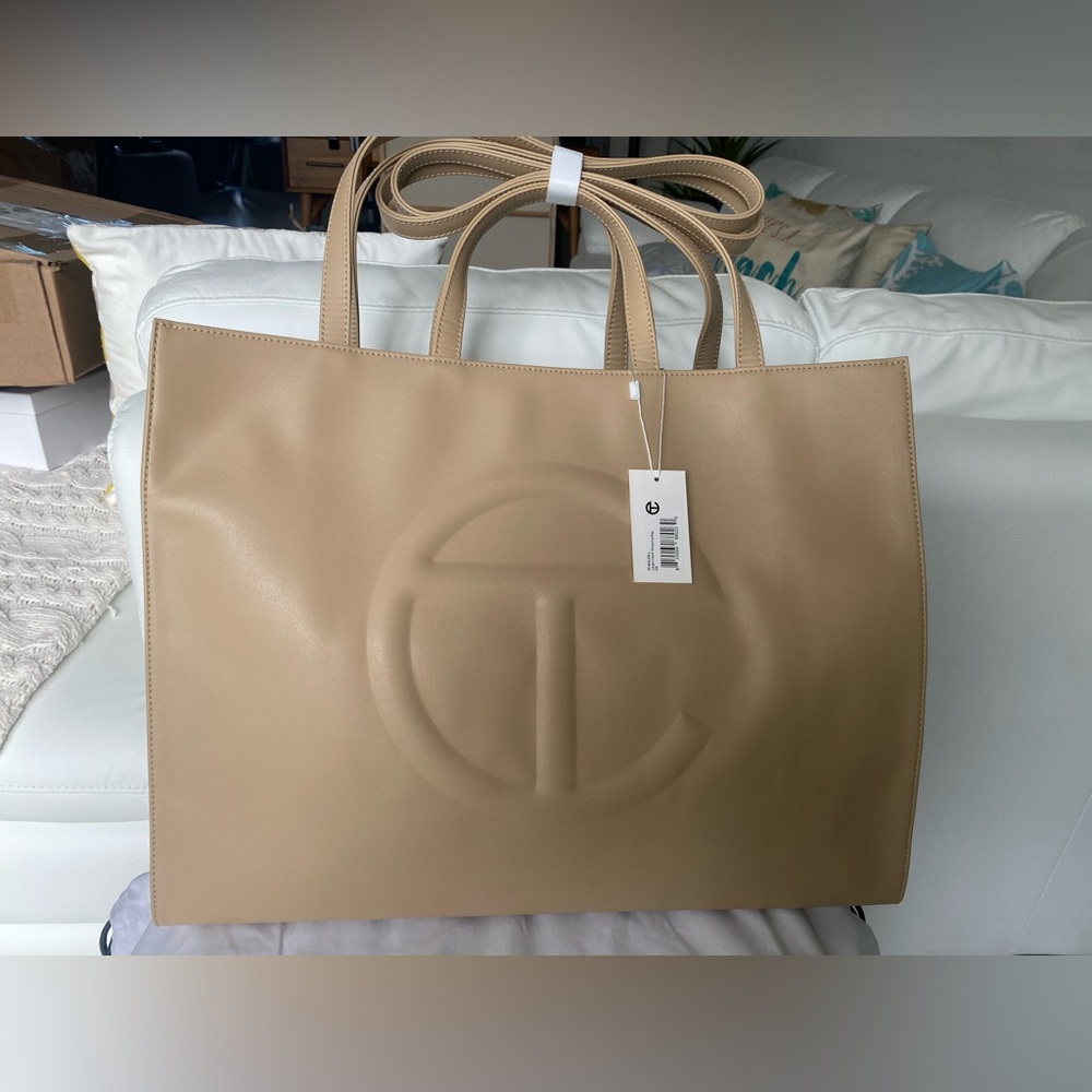 Large Cream Telfar Shopping Bag